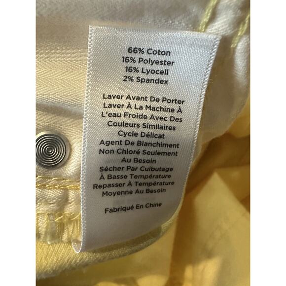 NWT Talbots Flawless Five Pocket Boyfriend Denim Jeans Yellow Women's Size 14 - Picture 7 of 7